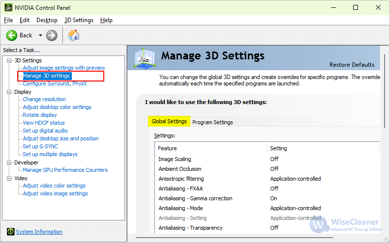NVIDIA Shader-Cache unter Windows