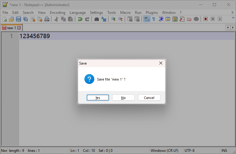Notepad++ ohne Speichern der Dateien schließen