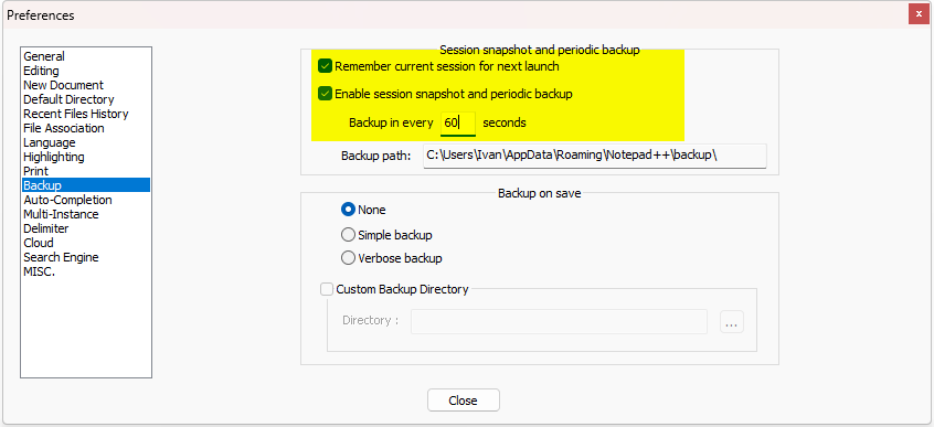 Notepad++ ohne Speichern der Dateien schließen