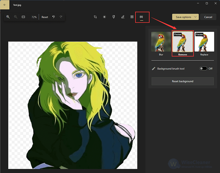 Hintergrund mit der Windows-Fotos-App entfernen