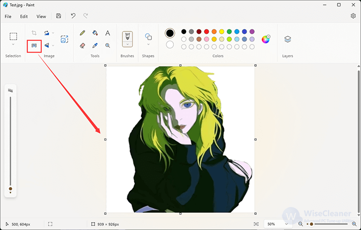 Bildhintergrund mit Paint entfernen