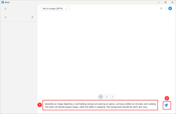 Text to Image mit WiseX
