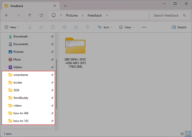 Windows 11 Datei-Explorer Seitenleiste mit der Navigationsleiste für Schnellzugriff und Startseite.